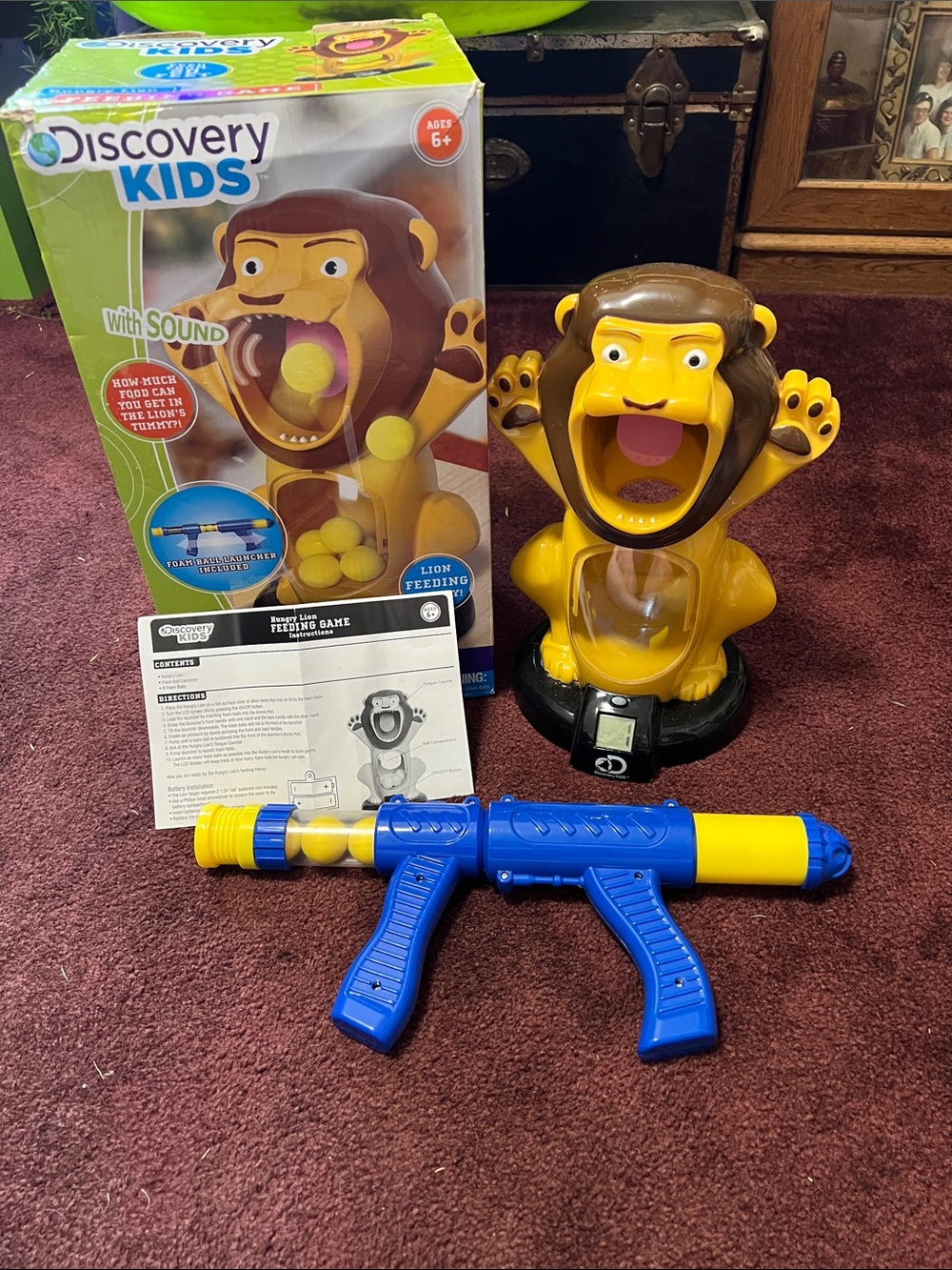 Discovery Kids Lion Feeding Game - Yellow and Blue